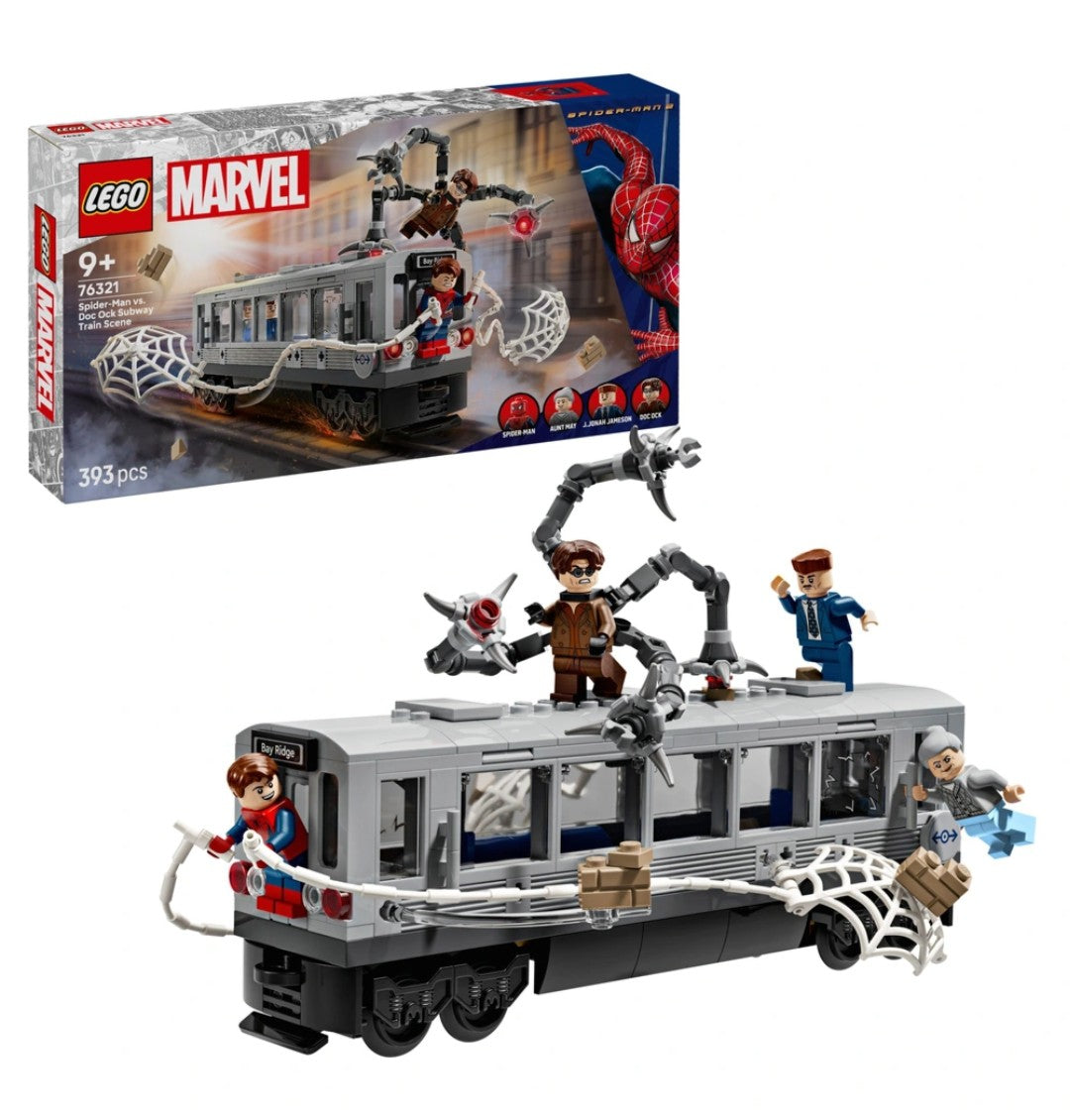 LEGO Marvel 76321 Spider-Man vs. Doc Ock Subway Train Scene Set