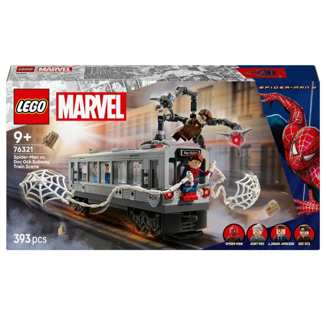 LEGO Marvel 76321 Spider-Man vs. Doc Ock Subway Train Scene Set